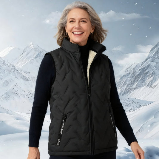 💖 FORRÓ AKCIÓ 50% KEDVEZMÉNY ✨️❄️ Unisex Téli Meleg, Ujjatlan, Steppelt Mellény Puhafleece Béléssel