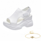 👡 Női ferde sarkú szandál – nyitott orrú | Elegáns, magasságnövelő, puha talpbetét – ideális városi sétákhoz és nyaraláshoz 🏖️