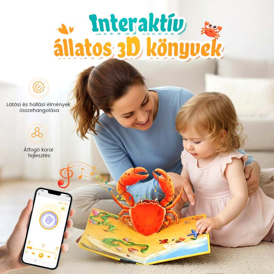 👶 3D állat témájú gyermekkönyvek – hangos mesékkel kísérve 🦕💕