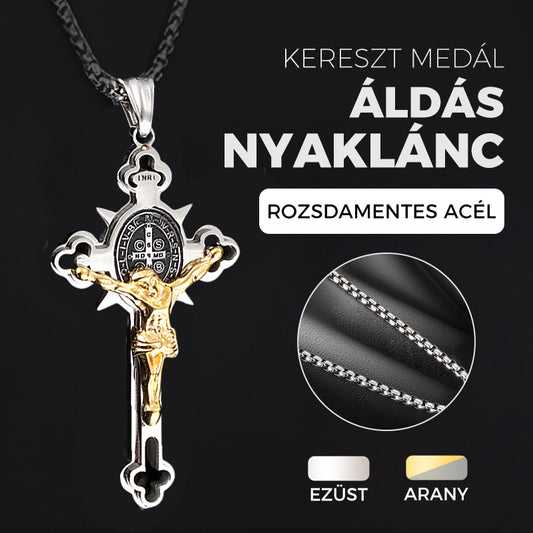 Kereszt Medál Áldás Nyaklánc