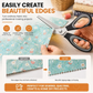 ✂️ Rozsdamentes acél cikkcakk olló (23 cm) – ✨ Precíz, szálkásodásmentes vágás és zökkenőmentes, profi varróélmény 🧵🛡️