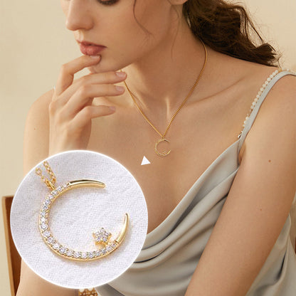 💖 UTOLSÓ NAPI PROMÓCIÓ - 50% KEDVEZMÉNY 💖🌙Jó éjt : Holdcsillag nyaklánc