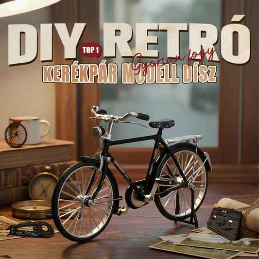 🚴 1:10 Szimulációs Mini DIY Retro Kerékpár Modell Dísz 🎁 Fejleszd a gyermekek kézügyességét 👦🧠