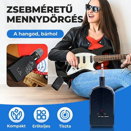 🎸Mini hordozható elektromos gitár erősítő készlet