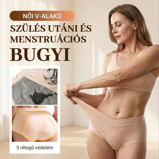 🔥🌿 Magas derekú, szivárgásmentes menstruációs bugyi – 360°-os védelem, hasleszorító és fenékformáló, erős folyáshoz és éjszakára 🛡️🌙