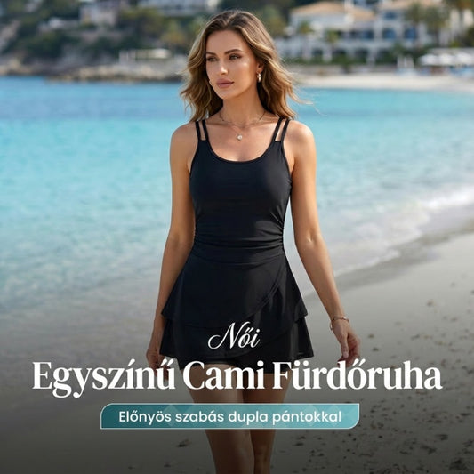 🔥 Pántos fürdőruha egyszínű karcsúsító hasat eltakaró 👙 Utánvéttel ✅