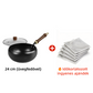 👨‍🍳🍳 Strapabíró, bevonat nélküli vasedény – vastag falú az egyenletes melegítésért, kémiai bevonat nélkül, biztonságos családi főzéshez 🍲✨