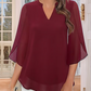🔥 [S-2XL] 👚💖 V-nyakú sifon ing