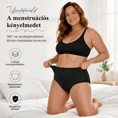🔥 1+2 INGYEN 🌺🩲 Magasderekú szivárgásmentes bugyi – 🛡️ Vajpuha, rendkívül rugalmas és diszkrét védelem 🍃