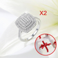 🎁 VÁSÁROLJ 1 KAPSZ 1 INGYEN 💍 Négyzet alakú glória gyűrű – Estélyi és mindennapi öltözékekhez is illik 🌟👗