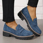 💖🌬️ Női Slip-On Chunky Loafer Cipők Platform Talppal | Széles Illeszkedés és Párnázott Talpbetét 👡✨