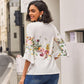 🔥【M-4XL】🥰 Női virágmintás V-nyakú póló 🌸👚