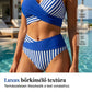 👙 S-3XL 🌊 Két Részes Színblokkos és Csíkos Bikini Fürdőruha 🎨 – Raktáron & Utánvétes 📦🚚