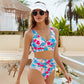 🌼 S-2XL 👙 Női divatos, szexi, nyomtatott fürdőruha 3 darabos szett 💃