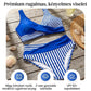 👙 S-3XL 🌊 Két Részes Színblokkos és Csíkos Bikini Fürdőruha 🎨 – Raktáron & Utánvétes 📦🚚