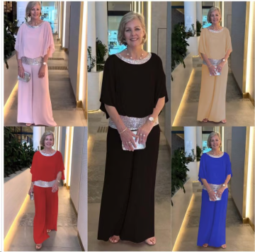 🔥 (M-3XL) 🌸 2025 Elegáns kétrészes Colorblock készlet flitterekkel 💕