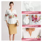 🔥【M-4XL】🥰 Női virágmintás V-nyakú póló 🌸👚