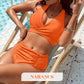 Elegáns tengerparti hát nélküli bikini szett