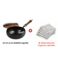 👨‍🍳🍳 Strapabíró, bevonat nélküli vasedény – vastag falú az egyenletes melegítésért, kémiai bevonat nélkül, biztonságos családi főzéshez 🍲✨