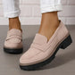 💖🌬️ Női Slip-On Chunky Loafer Cipők Platform Talppal | Széles Illeszkedés és Párnázott Talpbetét 👡✨