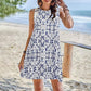 🌞[M-2XL]🏖️👗 Női Mintás Ujjatlan Mini Ruha Zsebekkel