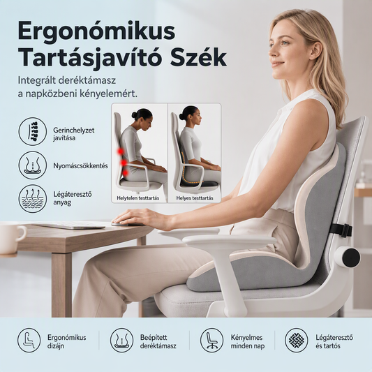 🚚💖 Ergonomikus deréktámaszos ülőpárna – Tökéletes testtartás, kényelmes alátámasztás 🪑✨