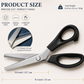 ✂️ Rozsdamentes acél cikkcakk olló (23 cm) – ✨ Precíz, szálkásodásmentes vágás és zökkenőmentes, profi varróélmény 🧵🛡️