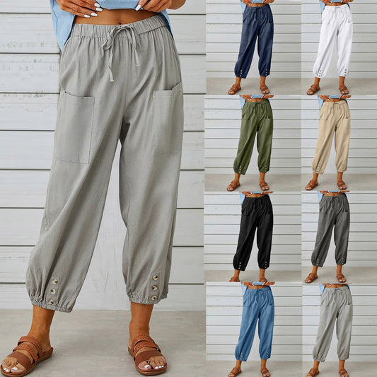 🔥 [S-5XL] 👖 Női alkalmi, laza, széles szárú nadrágok 🌸