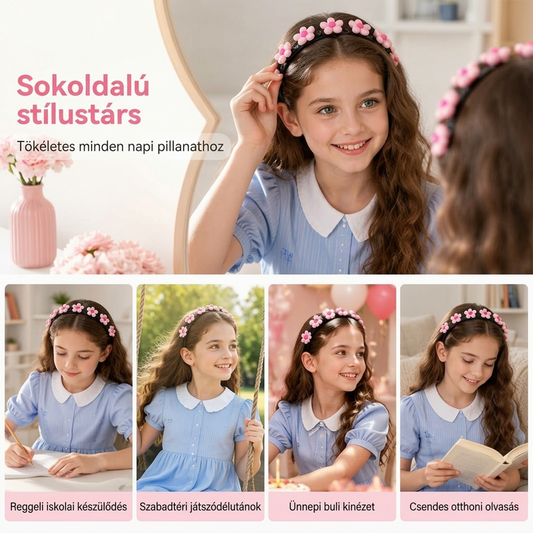 🎀✨ Gyermek fonott hajtű: Kíméletes, csúszásmentes viselet és elegáns megjelenés 🌺👧