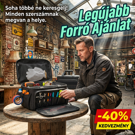 🔥👨‍🔧 14 Hüvelykes Nehéz Kivitelű Szerszámtáska – Ipari Minőségű Vászon Csúszásmentes Alappal és Gyors Hozzáférésű Elülső Panellel 🛠️👜