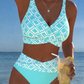 🌊 Női magas derekú kétrészes bikini szett – Szélesítő hatás, vintage stílus és magabiztos strandolás 🏖️👙
