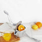 🍋🍊 Kézi citrusprés – Rozsdamentes acél fogaskerekekkel, beépített 70 ml-es mérőpohárral 🍹