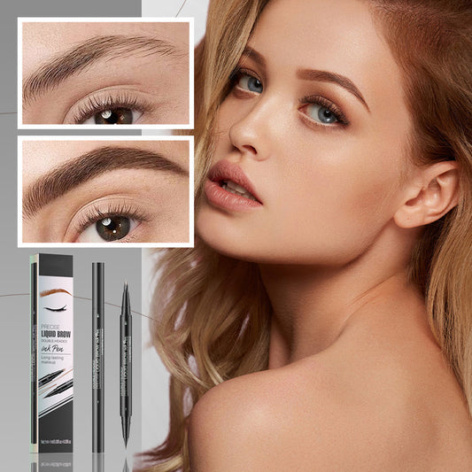 🔥 Vásároljon 1 kap 1 ingyenes 🔥 2 az 1-ben Kétvégű Microblading Szemöldök Toll 👀💕