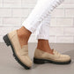 💖🌬️ Női Slip-On Chunky Loafer Cipők Platform Talppal | Széles Illeszkedés és Párnázott Talpbetét 👡✨