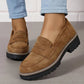 💖🌬️ Női Slip-On Chunky Loafer Cipők Platform Talppal | Széles Illeszkedés és Párnázott Talpbetét 👡✨