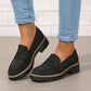 💖🌬️ Női Slip-On Chunky Loafer Cipők Platform Talppal | Széles Illeszkedés és Párnázott Talpbetét 👡✨