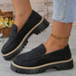 💖🌬️ Női Slip-On Chunky Loafer Cipők Platform Talppal | Széles Illeszkedés és Párnázott Talpbetét 👡✨