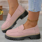 💖🌬️ Női Slip-On Chunky Loafer Cipők Platform Talppal | Széles Illeszkedés és Párnázott Talpbetét 👡✨