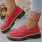 💖🌬️ Női Slip-On Chunky Loafer Cipők Platform Talppal | Széles Illeszkedés és Párnázott Talpbetét 👡✨