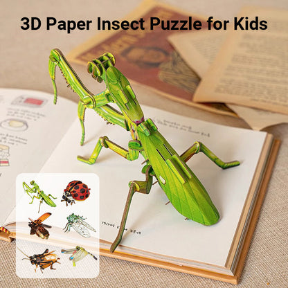 🔥🐞 3D papír rovar puzzle gyerekeknek 🧩💕