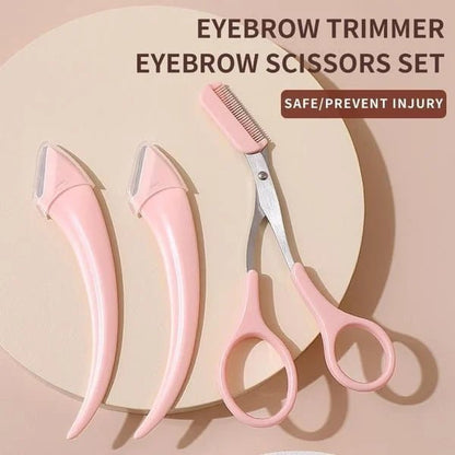 ✂️ Fésűs szemöldökolló – ✨ Precíz, biztonságos vágás és zökkenőmentes, profi sminkélmény 🙋‍♀️💖