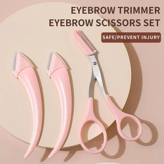 ✂️ Fésűs szemöldökolló – ✨ Precíz, biztonságos vágás és zökkenőmentes, profi sminkélmény 🙋‍♀️💖