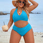 Elegáns tengerparti hát nélküli bikini szett