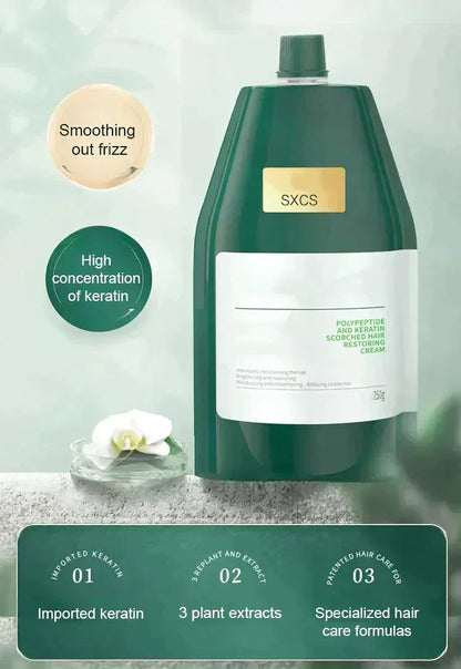 🎁 Polypeptide Keratin hidratáló simító hajkárosodást javító krém 👩💕