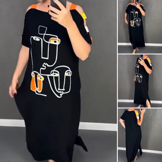 ✨Női divat nyomtatott rövid ujjú ruha