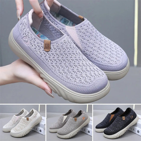 🎁 Női Slip-On Kötött Séta Cipők