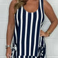 💕Korlátozott Eladó 42% LE💕💕👗Stripe Oversized Tie-Front zsebes ruha