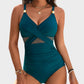 👙Summer Hot Sale 50%🩱Metallic Accent Mesh Panel One-Piece Swimsuit