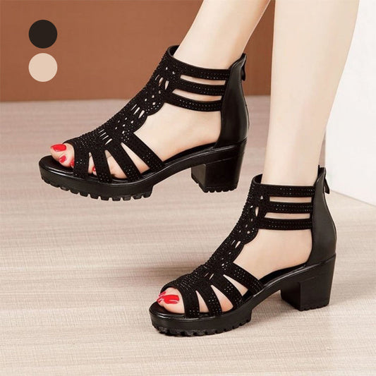 ✨ EU 35-40 💖 Női római stílusú magas sarkú szandál 💃🎁