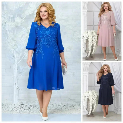 👗[M-3XL]🌺 Divatos Női Lengő Mintás Hosszú Ruha